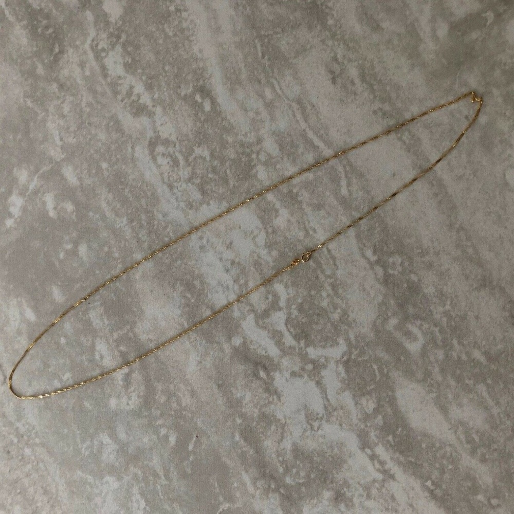 Authentic 14 Karat Gold Necklace Engraved 0.75 mm